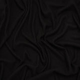Brushed Cozy Stretch Viscose 2x2 Rib Knit - Black - Deadstock