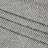 Brushed Cozy Stretch Viscose 2x2 Rib Knit - Heather Gray - Deadstock