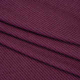 Brushed Cozy Stretch Viscose 2x2 Rib Knit - Plum - Deadstock