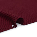 Brushed Cozy Stretch Viscose 2x2 Rib Knit - Wine - Deadstock