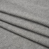 Brushed Cozy Stretch Viscose 2x2 Rib Knit - Light Gray - Deadstock