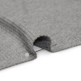 Brushed Cozy Stretch Viscose 2x2 Rib Knit - Light Gray - Deadstock
