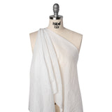 Crinkled Lightweight Cotton Woven - White PFD - Deadstock