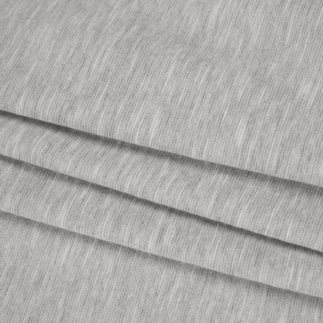 Slubbed Cotton and Polyester Jersey - Heathered Gray - Deadstock