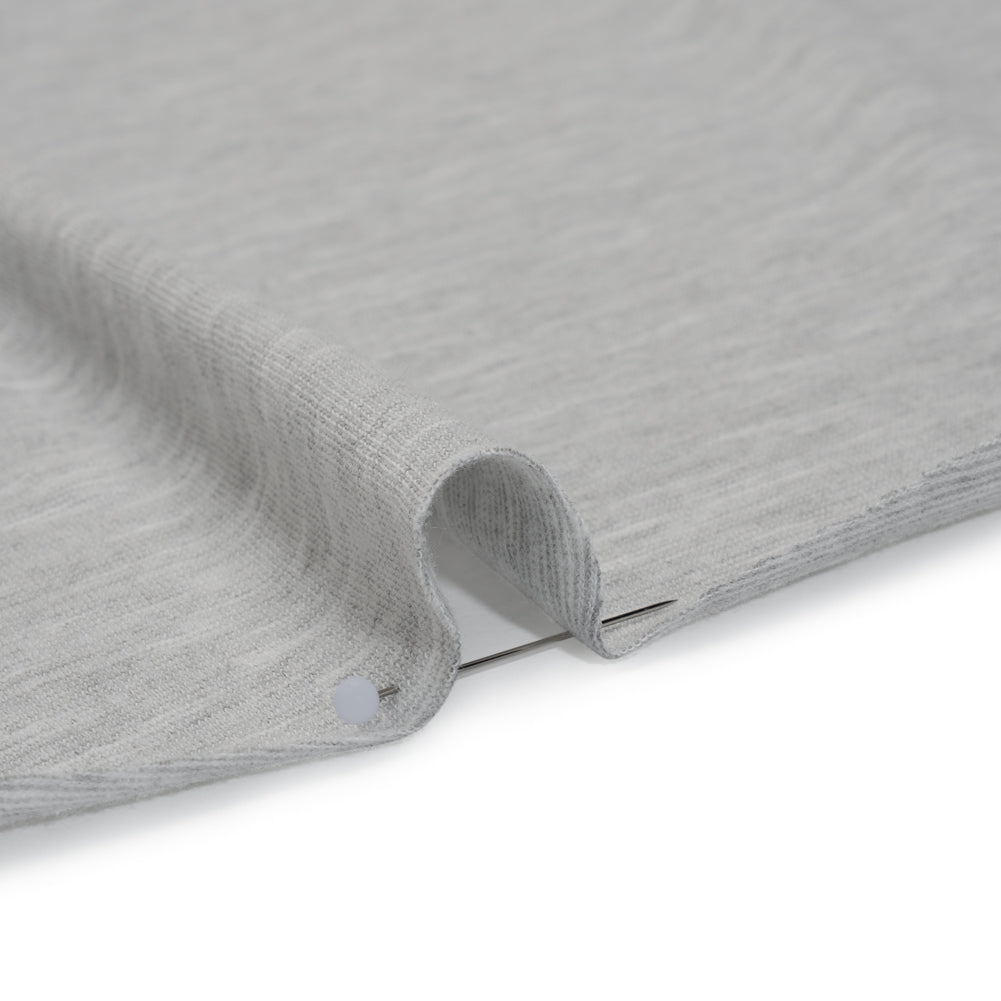 Slubbed Cotton and Polyester Jersey - Heathered Gray - Deadstock