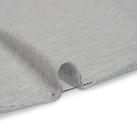 Slubbed Cotton and Polyester Jersey - Heathered Gray - Deadstock