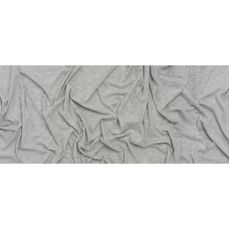 Slubbed Cotton and Polyester Jersey - Heathered Gray - Deadstock