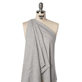 Slubbed Cotton and Polyester Jersey - Heathered Gray - Deadstock