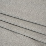 Cotton and Polyester 1x1 Rib Knit - Heathered Light Gray - Deadstock