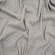 Cotton and Polyester 1x1 Rib Knit - Heathered Light Gray - Deadstock