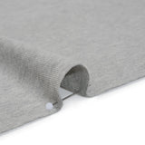 Cotton and Polyester 1x1 Rib Knit - Heathered Warm Gray - Deadstock