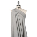 Cotton and Polyester 1x1 Rib Knit - Heathered Warm Gray - Deadstock