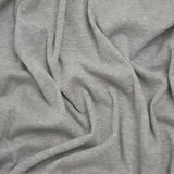 Cotton and Polyester 1x1 Rib Knit - Heathered Warm Gray - Deadstock