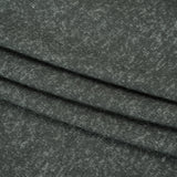 Cozy Brushed Stretch Rayon Sweater Knit - Heathered Steel Gray - Deadstock