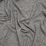 Cozy Brushed Stretch Rayon Sweater Knit - Heathered Light Gray - Deadstock