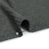 Brushed Stretch Rayon and Polyester Waffle Sweater Knit - Heathered Anthracite Gray - Deadstock