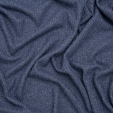Brushed Stretch Rayon and Polyester Waffle Sweater Knit - Heathered Cadet Blue - Deadstock