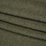 Brushed Stretch Rayon and Polyester Waffle Sweater Knit - Heathered Moss Green - Deadstock