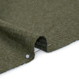 Brushed Stretch Rayon and Polyester Waffle Sweater Knit - Heathered Moss Green - Deadstock