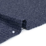 Brushed Stretch Rayon and Polyester Waffle Sweater Knit - Heathered Navy Blue - Deadstock