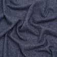 Brushed Stretch Rayon and Polyester Waffle Sweater Knit - Heathered Navy Blue - Deadstock
