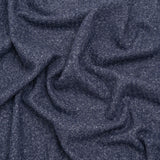 Brushed Stretch Rayon and Polyester Waffle Sweater Knit - Heathered Navy Blue - Deadstock