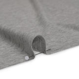 Polyester 1x1 Rib Knit - Heathered Gray - Deadstock