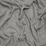Polyester 1x1 Rib Knit - Heathered Gray - Deadstock