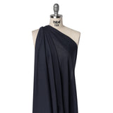 Polyester 1x1 Rib Knit - Navy Blue - Deadstock