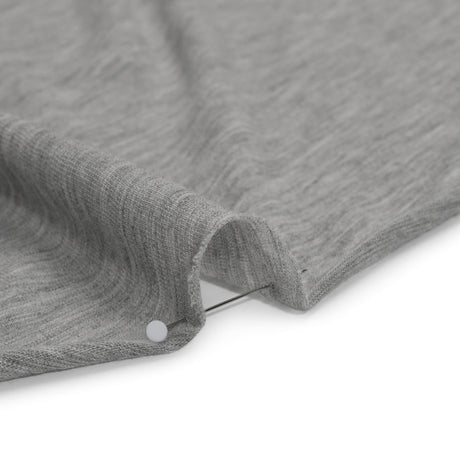 Lightweight Modal, Polyester and Cotton Jersey - Heathered Light Gray - Deadstock