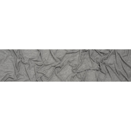 Lightweight Modal, Polyester and Cotton Jersey - Heathered Light Gray - Deadstock
