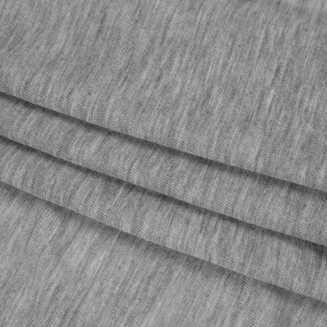 Lightweight Modal, Polyester and Cotton Jersey - Heathered Gray - Deadstock