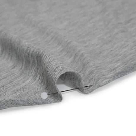 Lightweight Modal, Polyester and Cotton Jersey - Heathered Gray - Deadstock