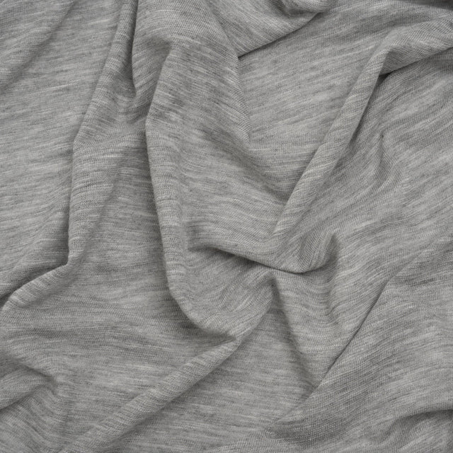 Lightweight Modal, Polyester and Cotton Jersey - Heathered Gray - Deadstock