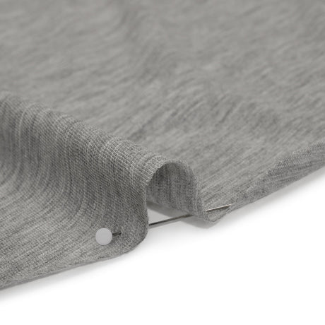 Lightweight Modal, Polyester and Cotton Jersey - Heathered Cloud Gray - Deadstock