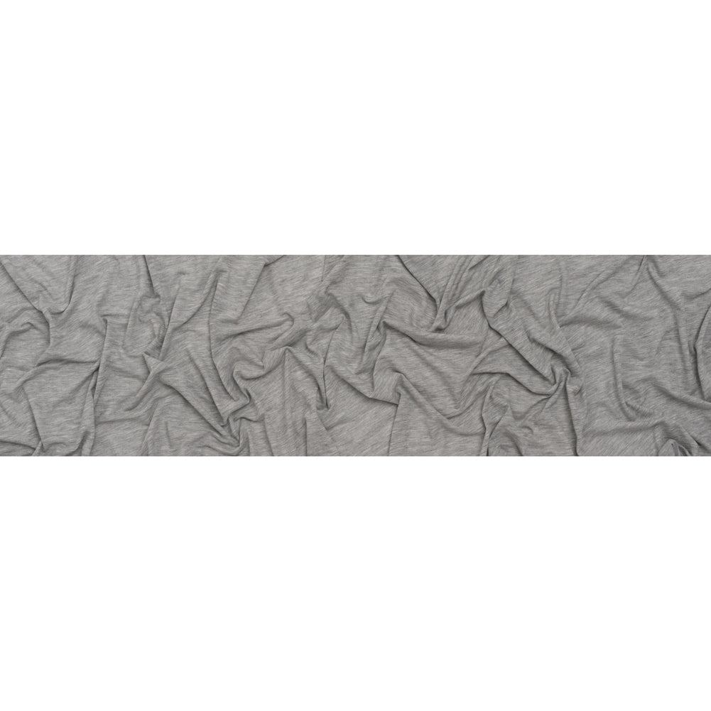 Lightweight Modal, Polyester and Cotton Jersey - Heathered Cloud Gray - Deadstock