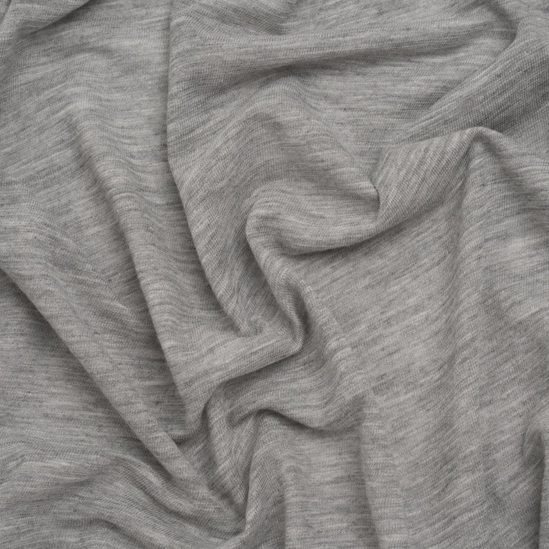 Lightweight Modal, Polyester and Cotton Jersey - Heathered Cloud Gray - Deadstock