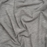 Lightweight Modal, Polyester and Cotton Jersey - Heathered Cloud Gray - Deadstock