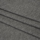 Cotton and Polyester 2x2 Rib Knit - Dark Heathered Gray - Deadstock