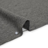 Cotton and Polyester 2x2 Rib Knit - Dark Heathered Gray - Deadstock