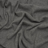 Cotton and Polyester 2x2 Rib Knit - Dark Heathered Gray - Deadstock