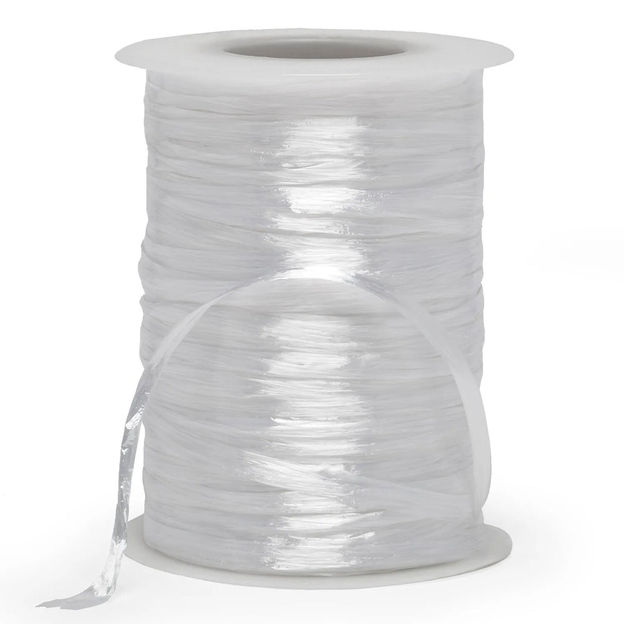 Colored Pearlized Raffia Ribbon 1/4 '' X 100 yd White Color 1 / roll