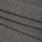 Lightweight Polyester and Cotton Jersey - Heathered Dark Gray - Deadstock