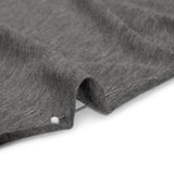 Lightweight Polyester and Cotton Jersey - Heathered Dark Gray - Deadstock