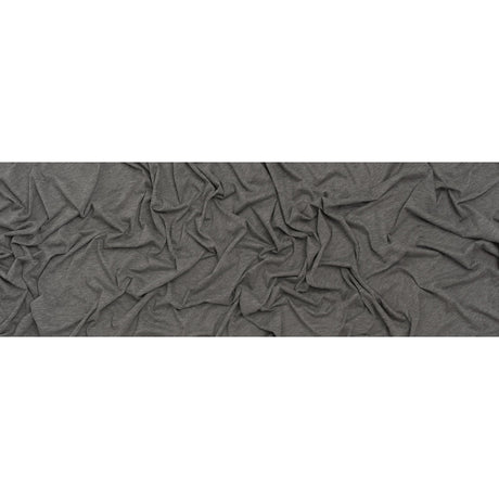 Lightweight Polyester and Cotton Jersey - Heathered Dark Gray - Deadstock