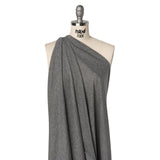 Lightweight Polyester and Cotton Jersey - Heathered Dark Gray - Deadstock