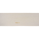 Lightweight Cotton and Polyester Jersey - Beige and White Stripes - Deadstock