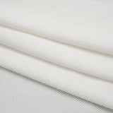 Stretch Cotton 2x2 Rib Knit - White PFD - Deadstock