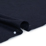 Lightweight Polyester 1x1 Rib Knit - Navy Blue - Deadstock