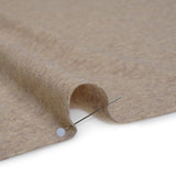 Lightweight Polyester 1x1 Rib Knit - Oatmeal - Deadstock